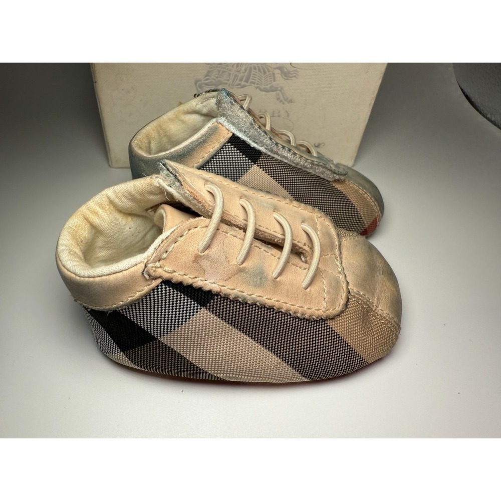 Burberry Nova Check Infant Sneakers Size 17 US Baby Shoes